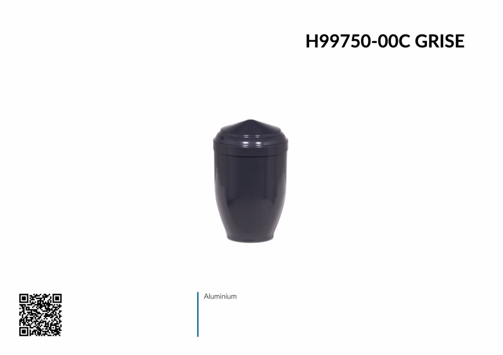 Urne funéraire grise en aluminium