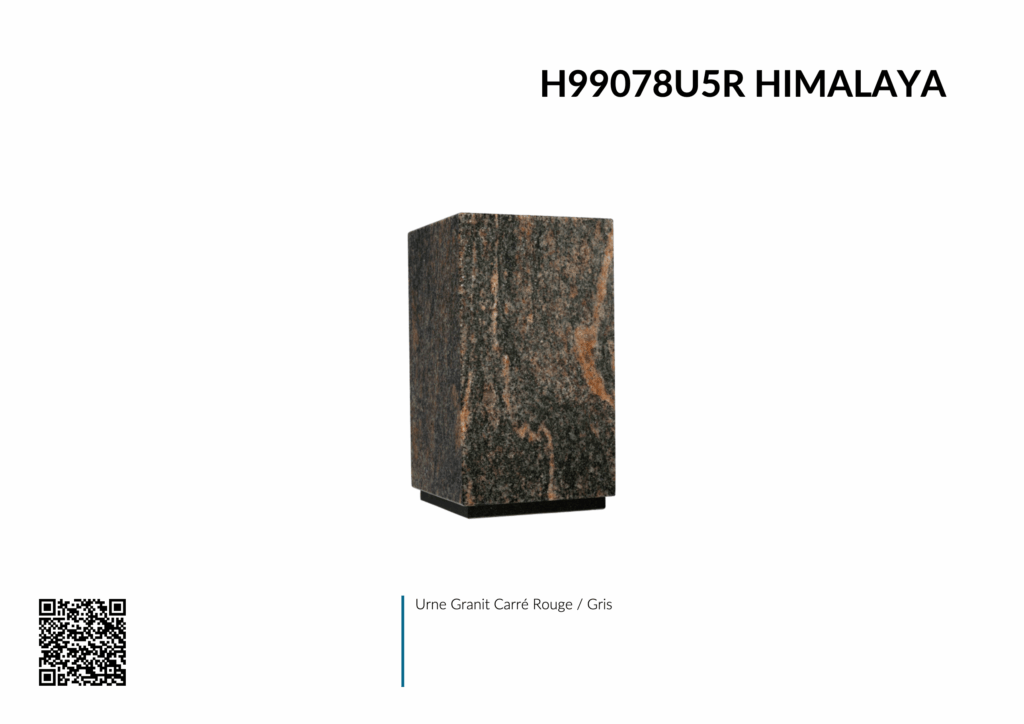 Urne Himalaya granit rouge gris H99078U5R