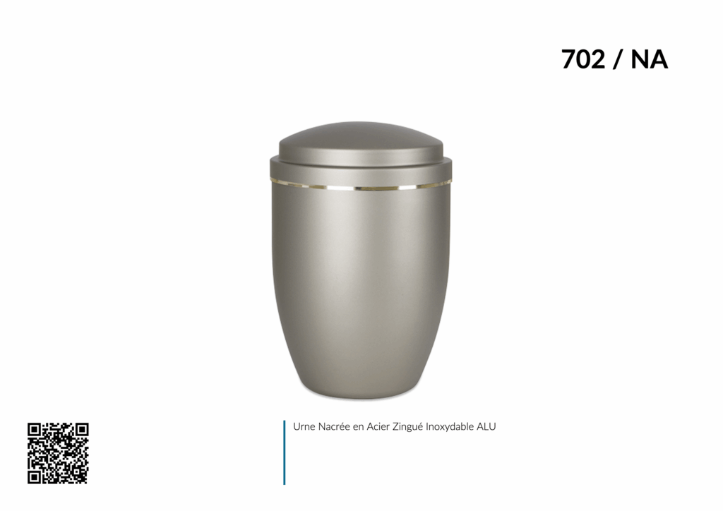 Urne nacrée en métal élégant